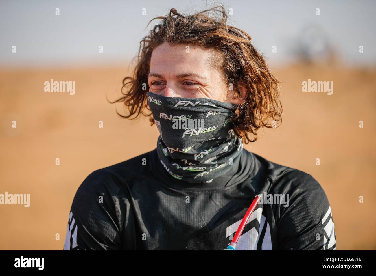 Schareina Tosha (esp), KTM, FN Speed KTM Team, moto, vélo, portrait pendant  la 6e étape du Dakar 2021 entre Al Qaisumah et Ha'il, en Arabie Saoudite le  8 janvier 2021 - photo