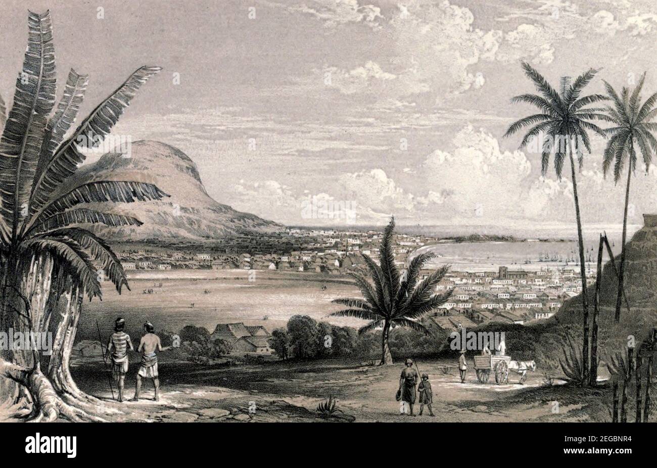 Port Louis - Maurice, 1848 Banque D'Images