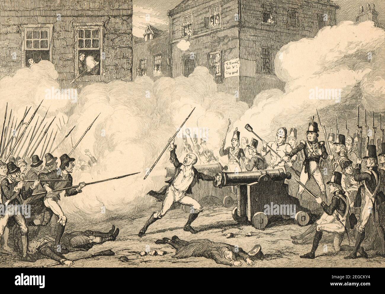 La bataille de New Ross, alias bataille de Ross, 5 juin 1798, pendant la rébellion irlandaise de 1798 Banque D'Images