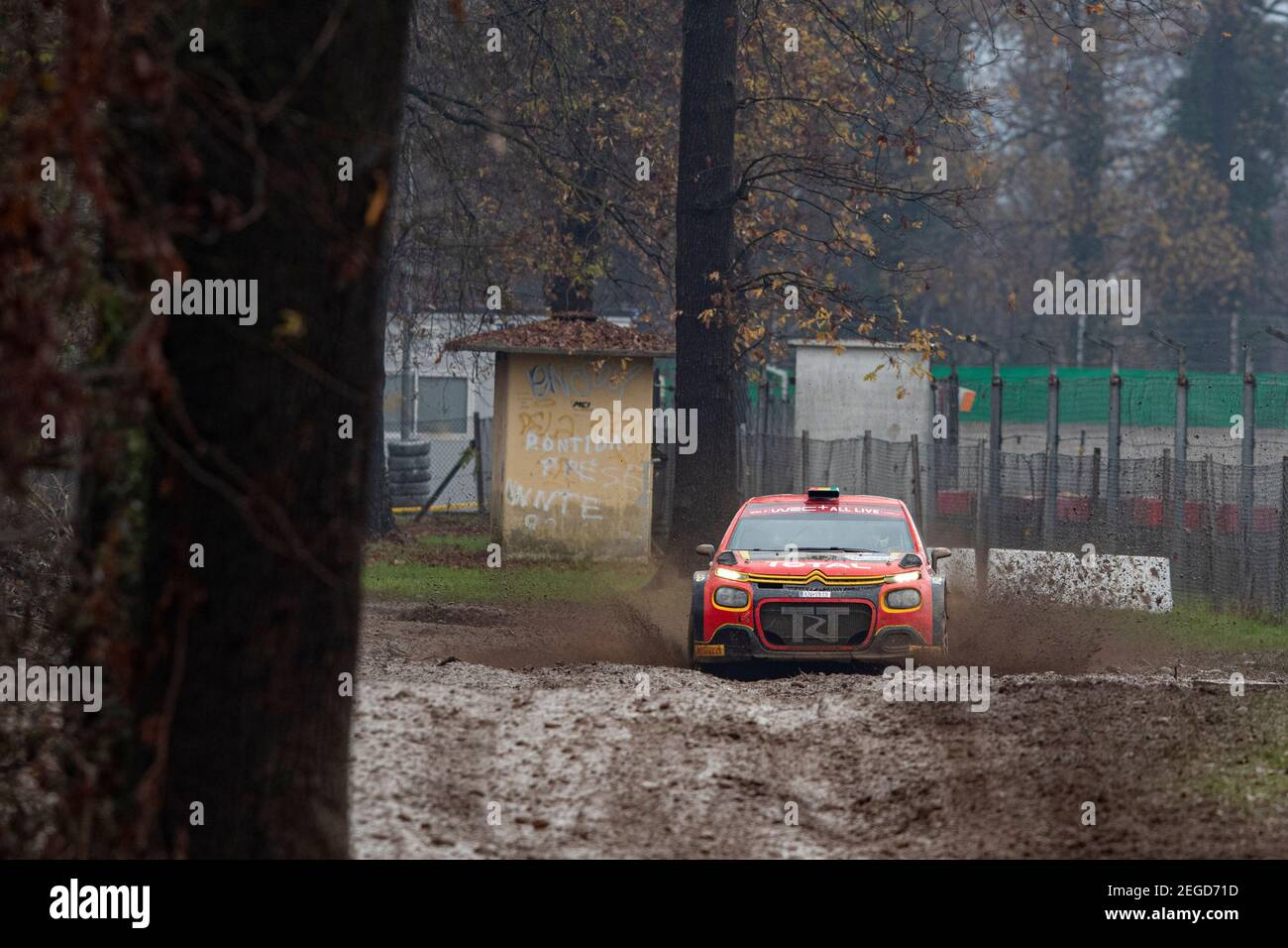 24 Marco BULACIA WILKINSON (bol), Marcelo DER OHANNESIAN (arg), CITROEN C3, WRC 3, action pendant le Rallye ACI Monza 2020, 7e tour du Championnat WRC 2020 de la FIA du 3 au 8 décembre 2020 à Monza, Brianza en Italie - photo Grégory Lénormand / DPPI Banque D'Images
