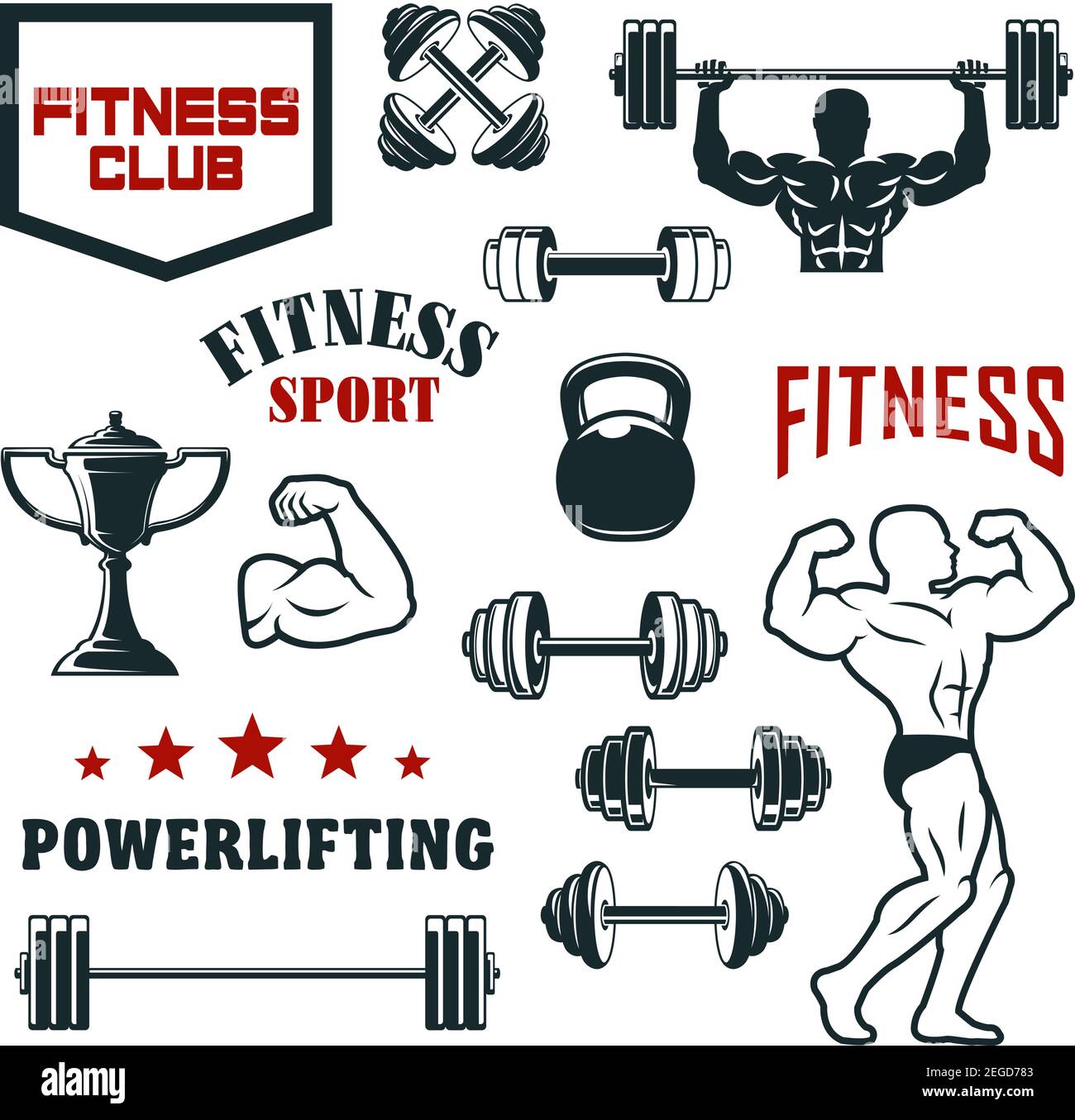 exercices-de-musculation-banque-d-images-vectorielles-alamy