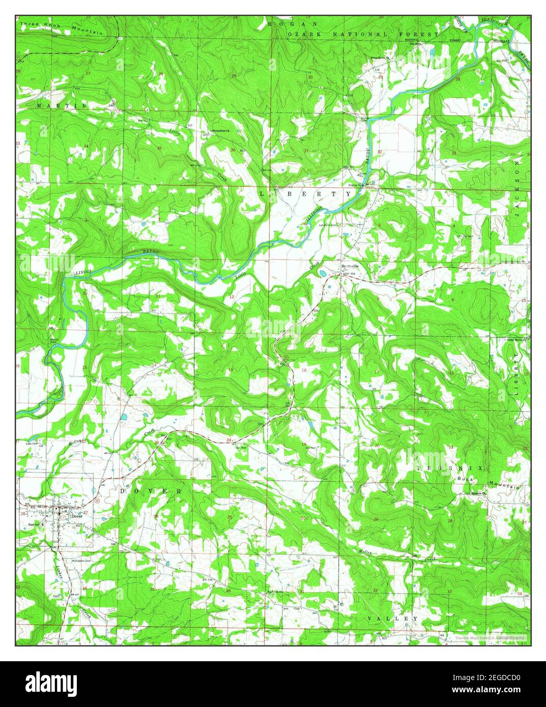 Carte de douvres arkansas Banque de photographies et d’images à haute