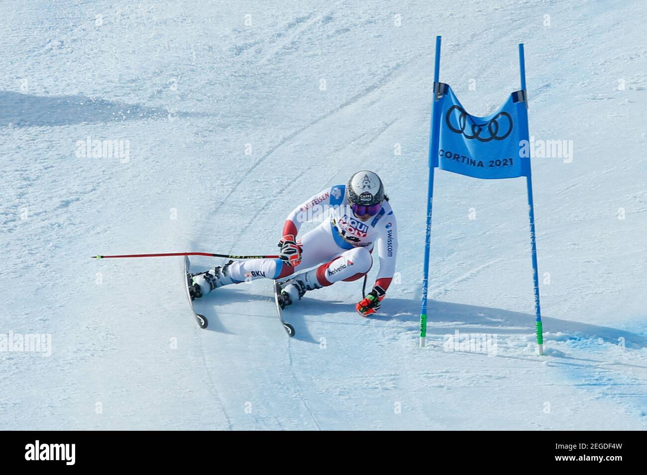 Olympia delle Tofane, Cortina (BL), Italie, 18 février 2021, Wendy Holdener (SUI) a terminé la course en 8e position pendant 2021 FIS Championnats du monde DE SKI alpin - Giant Slalom - femmes, course de ski alpin - photo Francesco Scaccianoce / LM crédit: LiveMedia/Alay Live News Banque D'Images