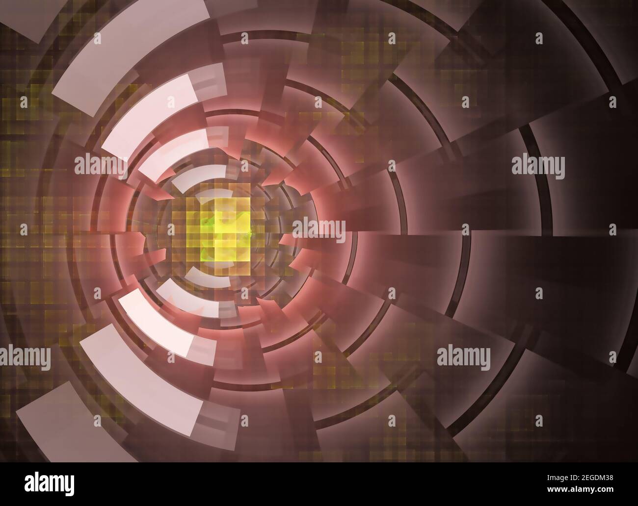 Résumé tehnology générée par ordinateur 3D illustration. Trois dimensions fractales 3D, texture Banque D'Images