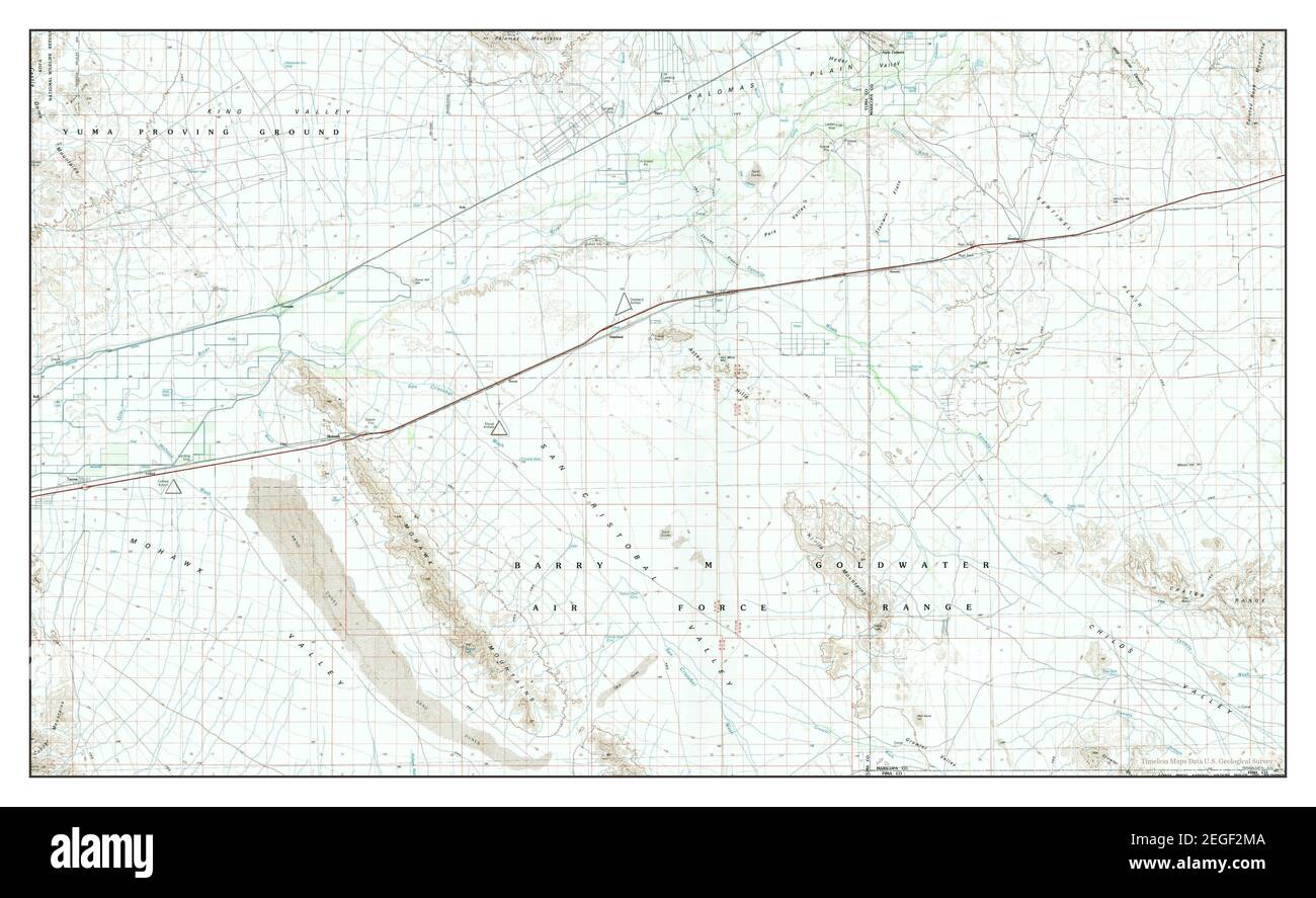 Dateland, Arizona, carte 1980, 1:100000, États-Unis d'Amérique par Timeless Maps, données U.S. Geological Survey Banque D'Images