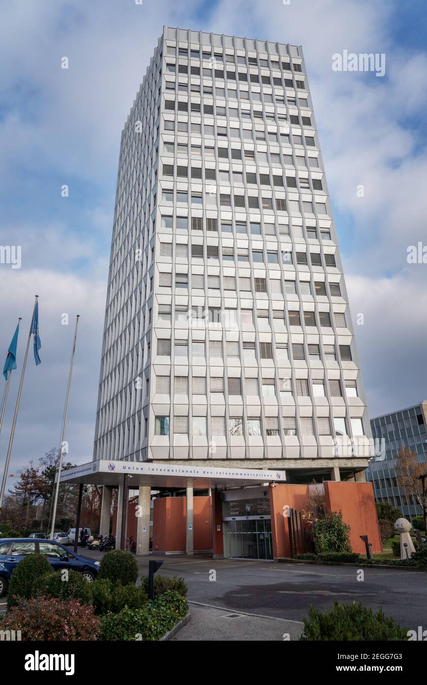 Union internationale des télécommunications (UIT) - institution spécialisée des Nations Unies - Genève, Suisse Banque D'Images