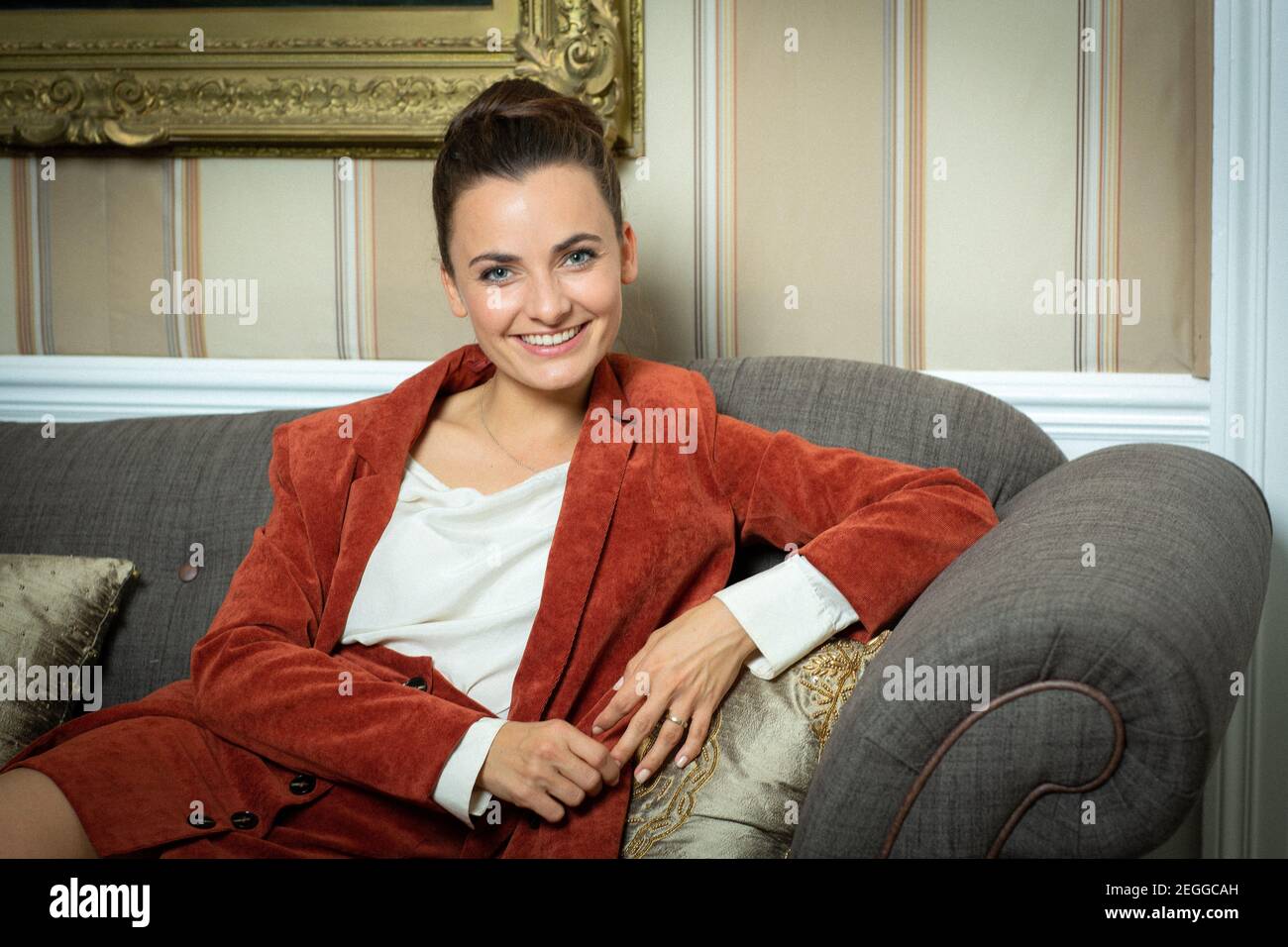 GRANDE-BRETAGNE / Angleterre / Cornouailles / Rosamunde Pilcher/actrice allemande Paula Schramm . Banque D'Images