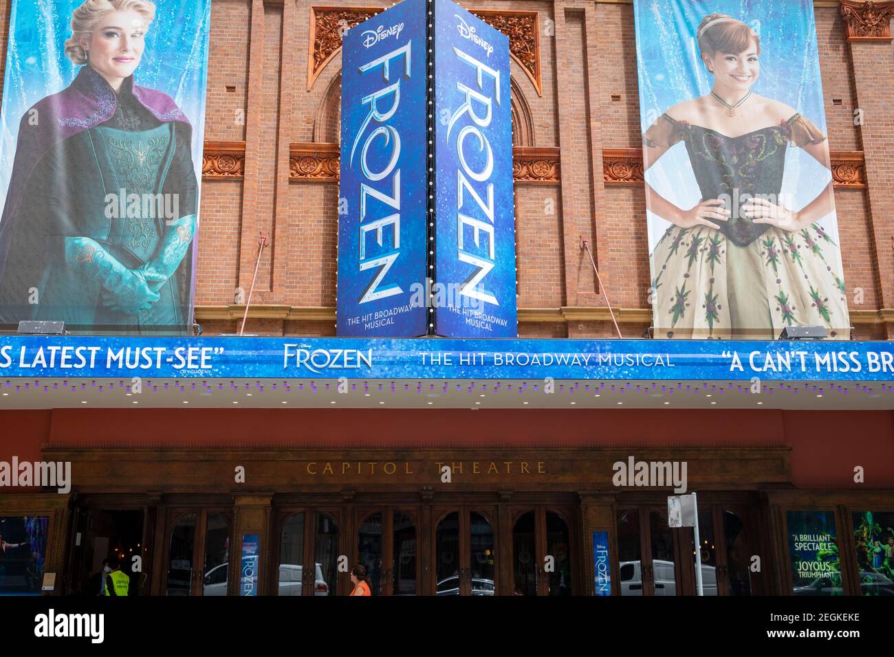 Sydney Capitol Theatre à Haymarket montrant le succès de Broadway gelé le Musical, Sydney, Nouvelle-Galles du Sud, Australie Banque D'Images