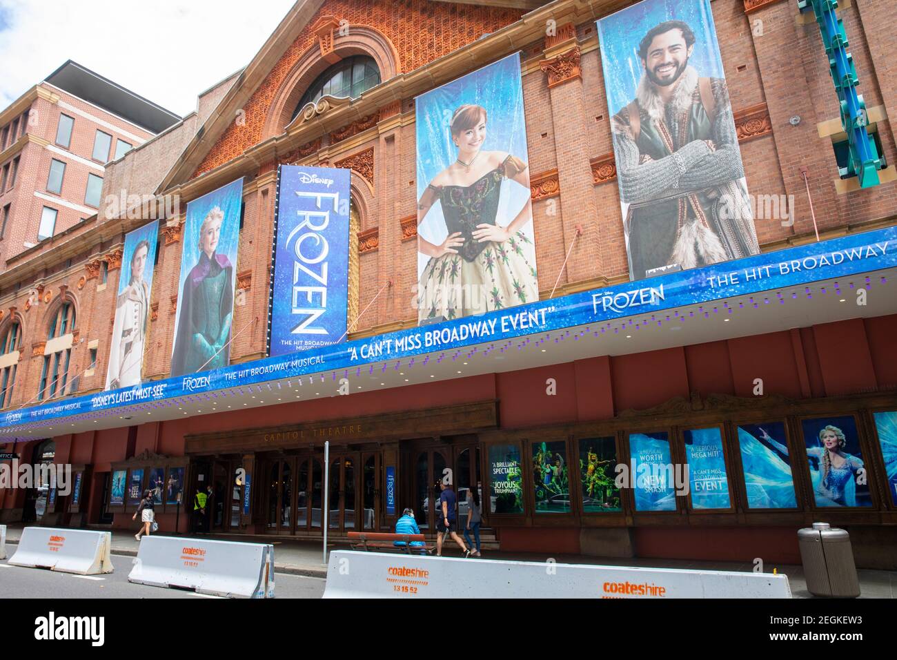 Sydney Capitol Theatre à Haymarket montrant le succès de Broadway gelé le Musical, Sydney, Nouvelle-Galles du Sud, Australie Banque D'Images