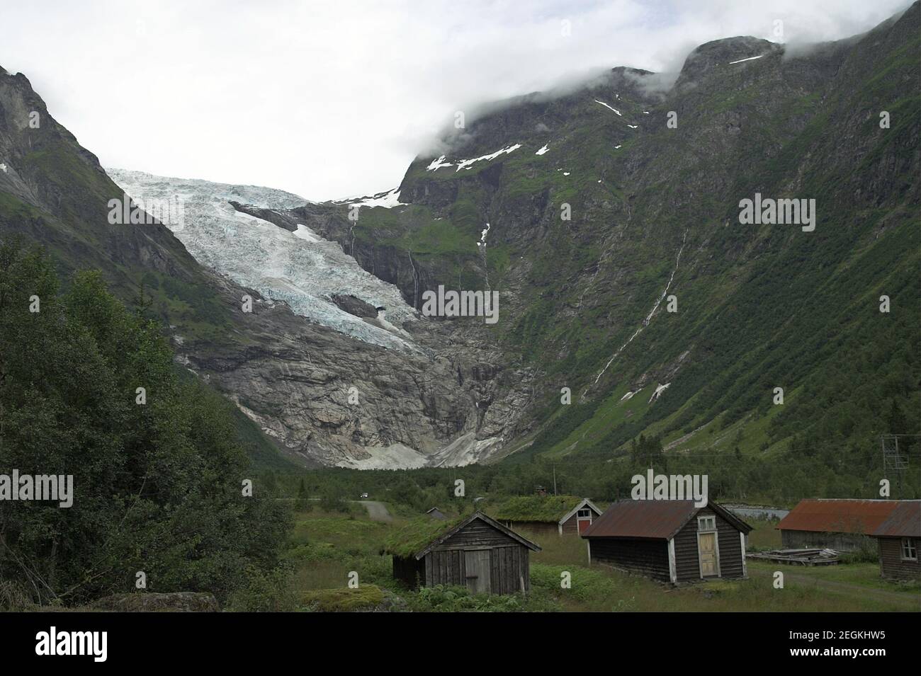 Parc national de Jostedalsbreen ; glacier Bøyabreen ; Norvège, Norwegen ; glacier norvégien ; Norvégicher Gletscher; Glaciar noruego; norweski lodowiec Banque D'Images