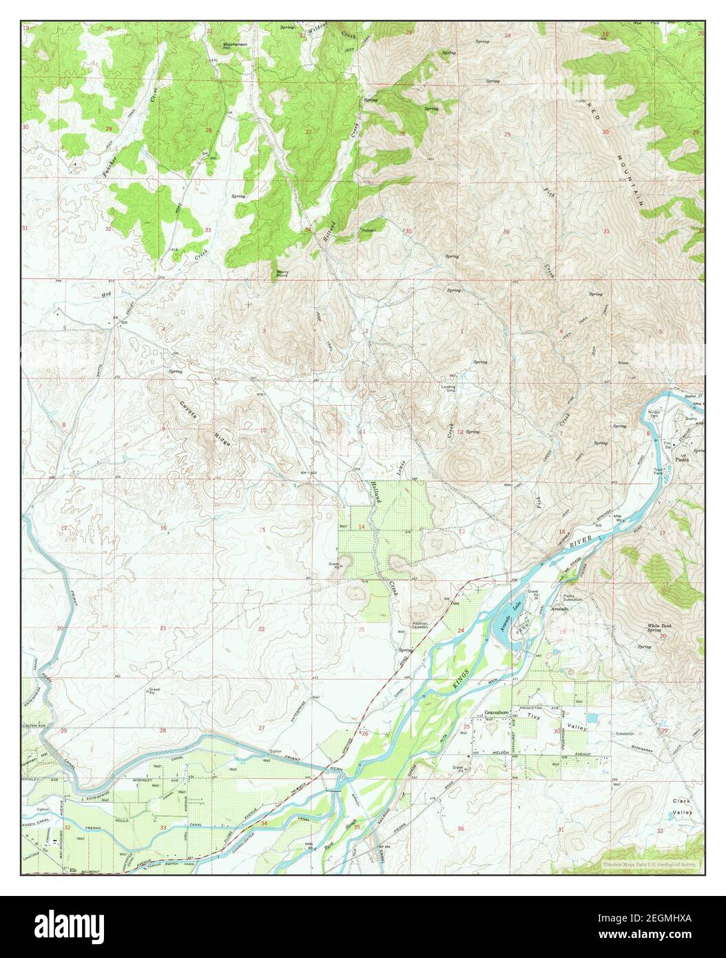 Piedra, Californie, carte 1965, 1:24000, États-Unis d'Amérique par Timeless Maps, données U.S. Geological Survey Banque D'Images