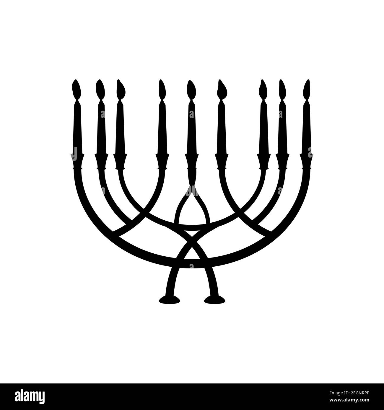 Chandelier sur fond blanc isolé. Illustration vectorielle. Silhouette. Illustration de Vecteur