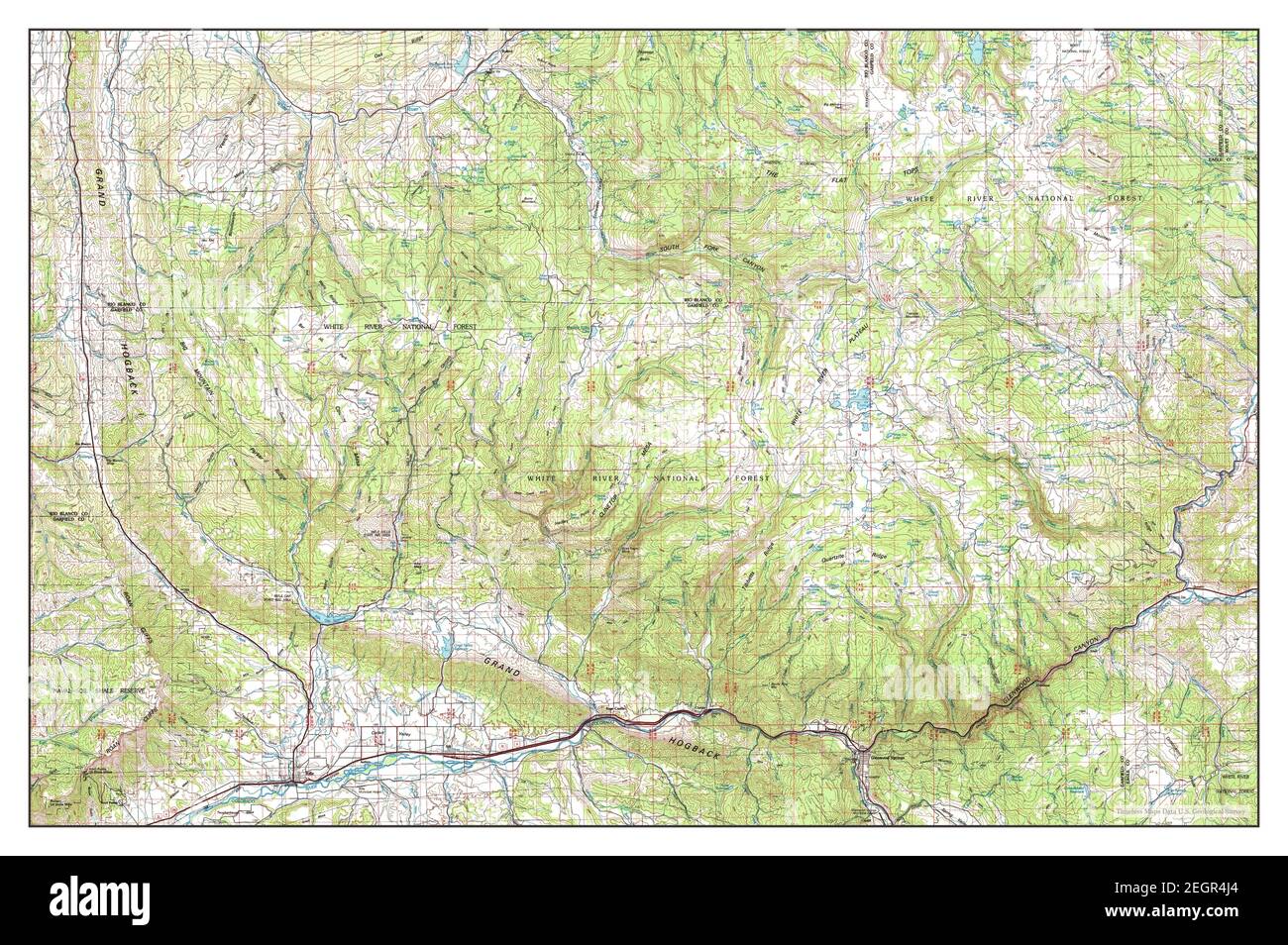 Carte du colorado de glenwood springs Banque d'images détourées Alamy