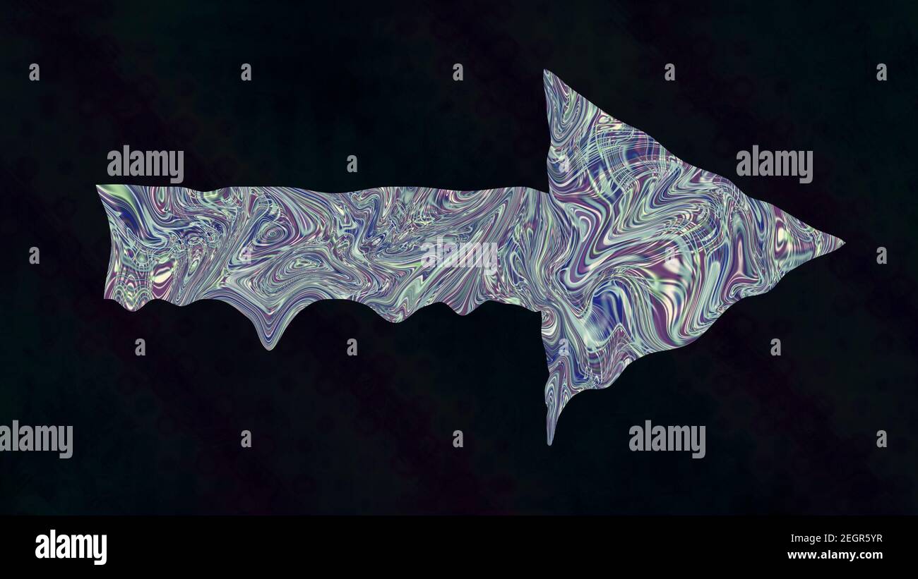 Image d'arrière-plan en forme de flèche psychédélique abstraite. Banque D'Images