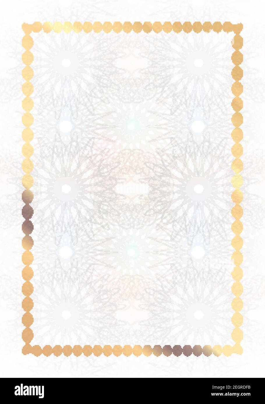 Certificat de luxe gagnant, modèle de conception vertikale, diplôme vierge avec guilloches et texte dans les tons blancs Illustration de Vecteur