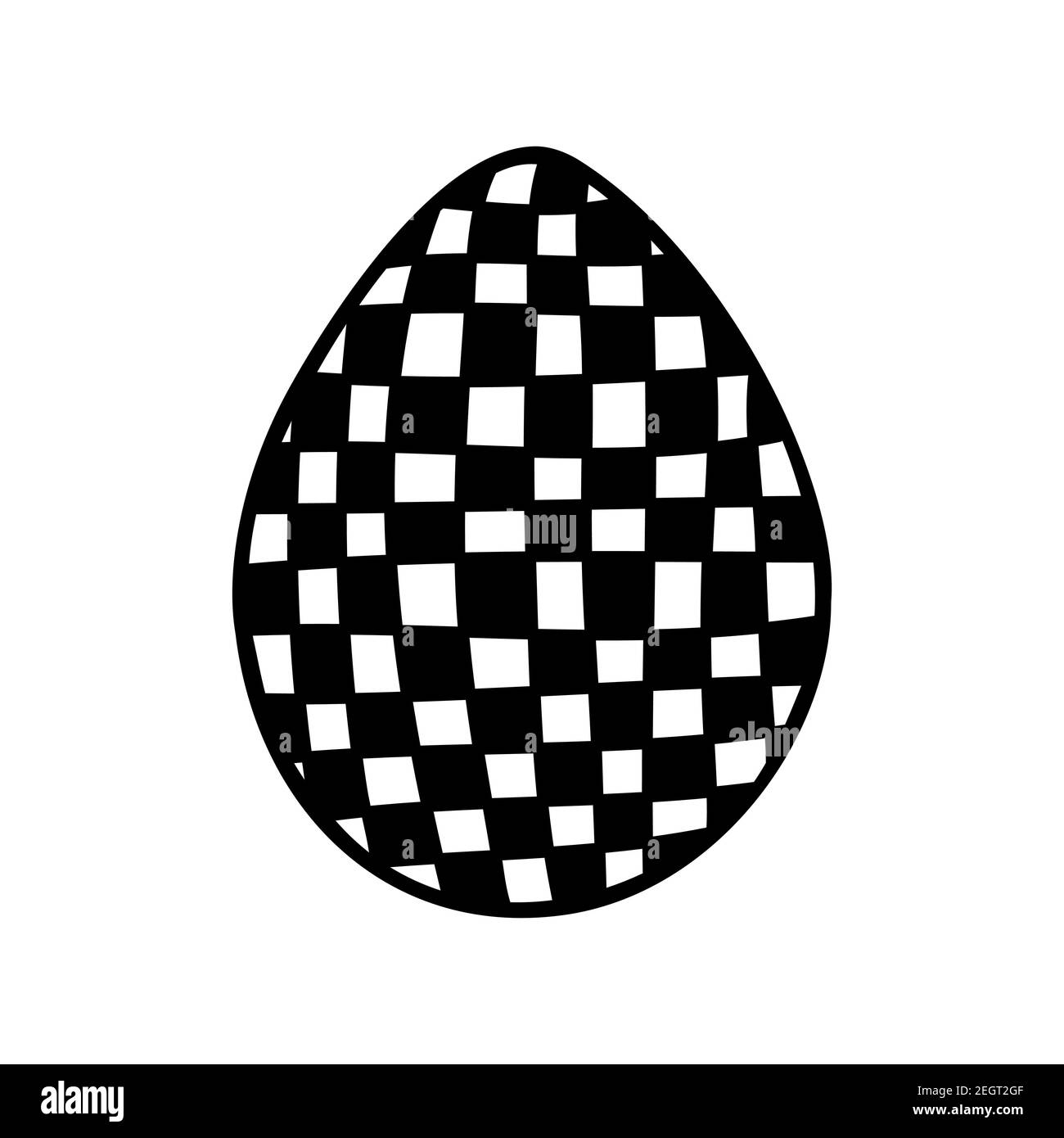 Illustration de poule aux œufs de Pâques isolée sur un fond blanc. Illustration de Vecteur