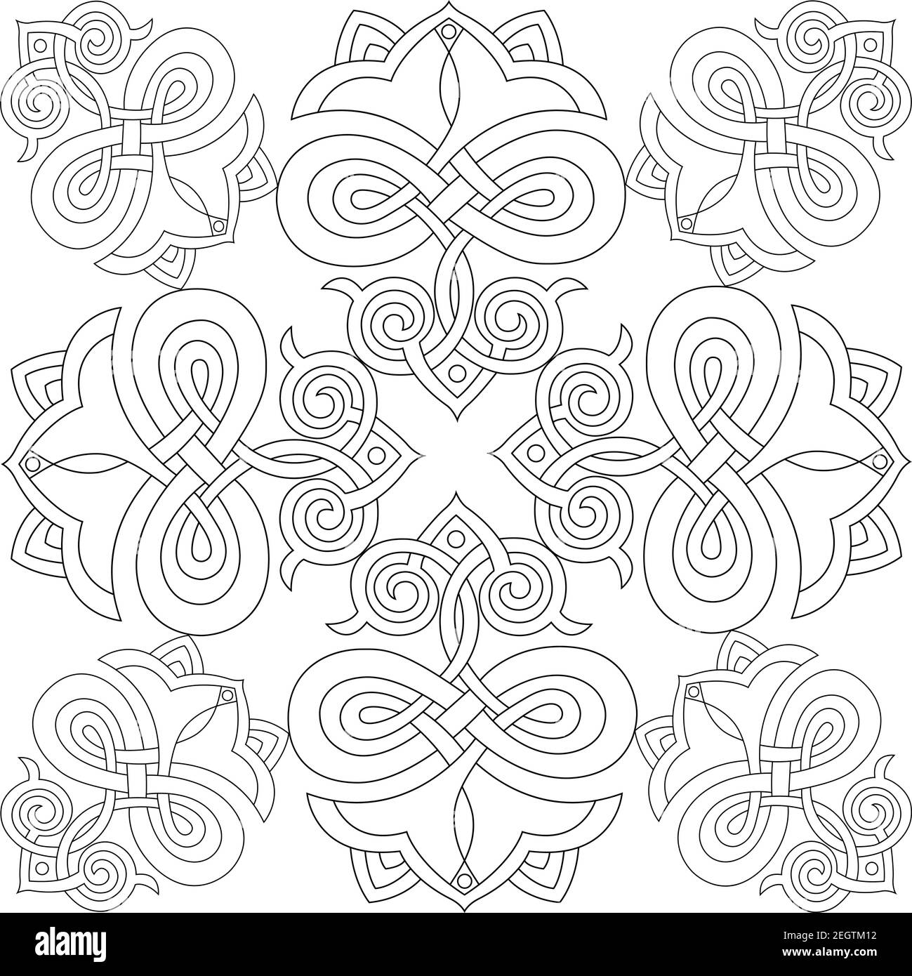 Décoration baroque vintage damassé vectoriel. Motif rétro de style ancien acanthus. Illustration de Vecteur
