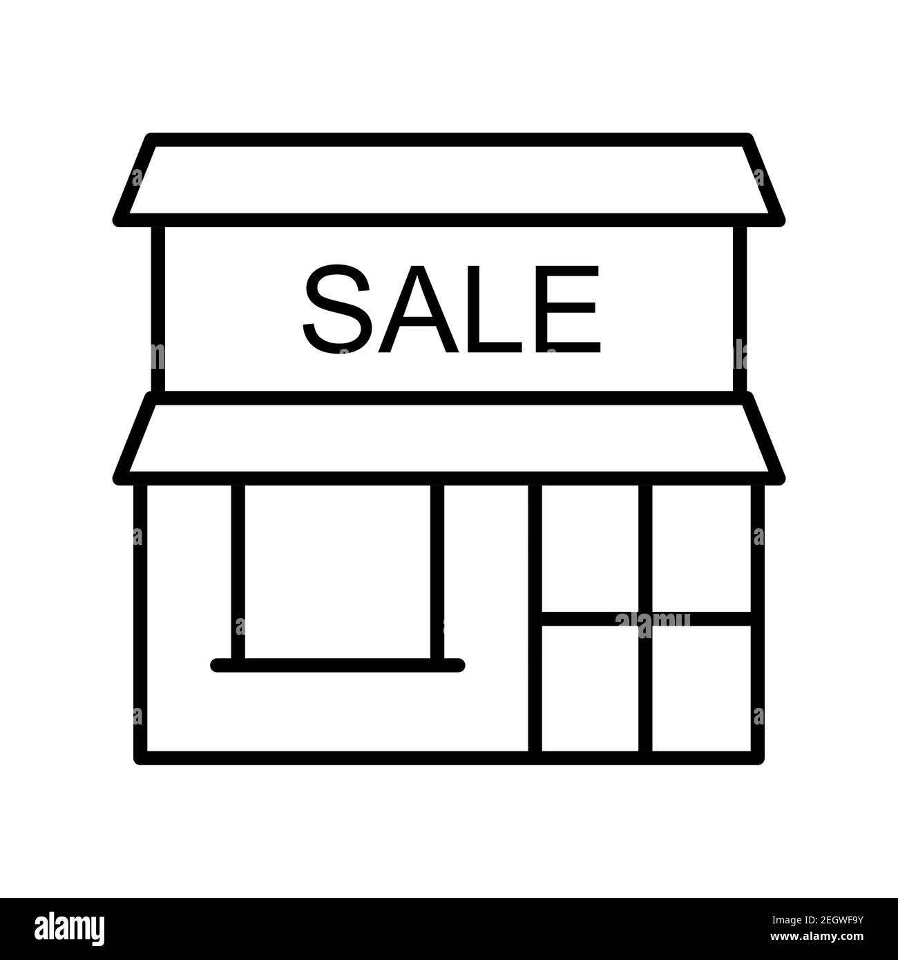 Illustration d'une icône de vecteur de ligne isolée sur fond blanc Banque D'Images