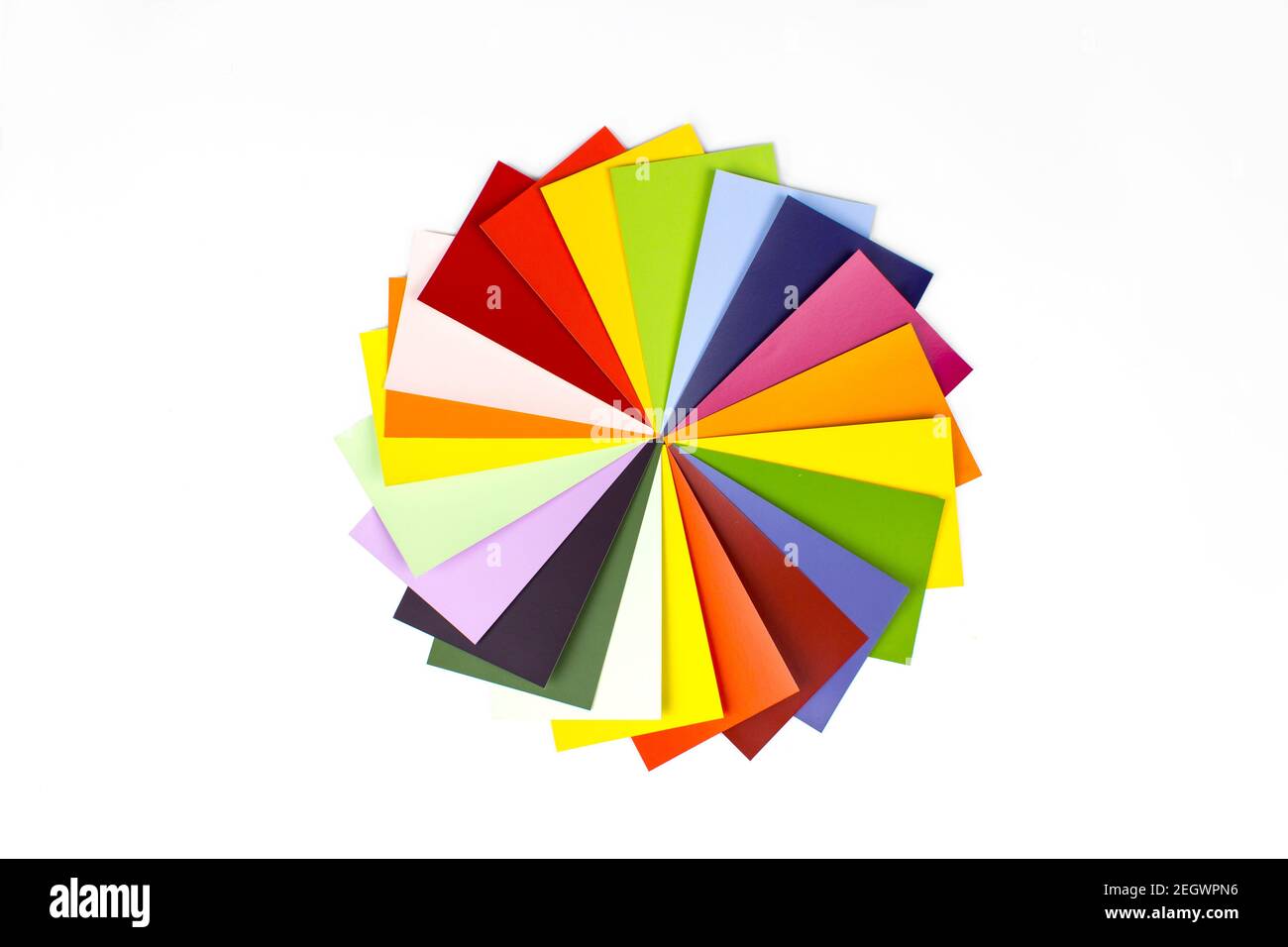 Guide des couleurs pour la sélection sur fond blanc. RVB. CMJN. Exemple de catalogue de couleurs Banque D'Images