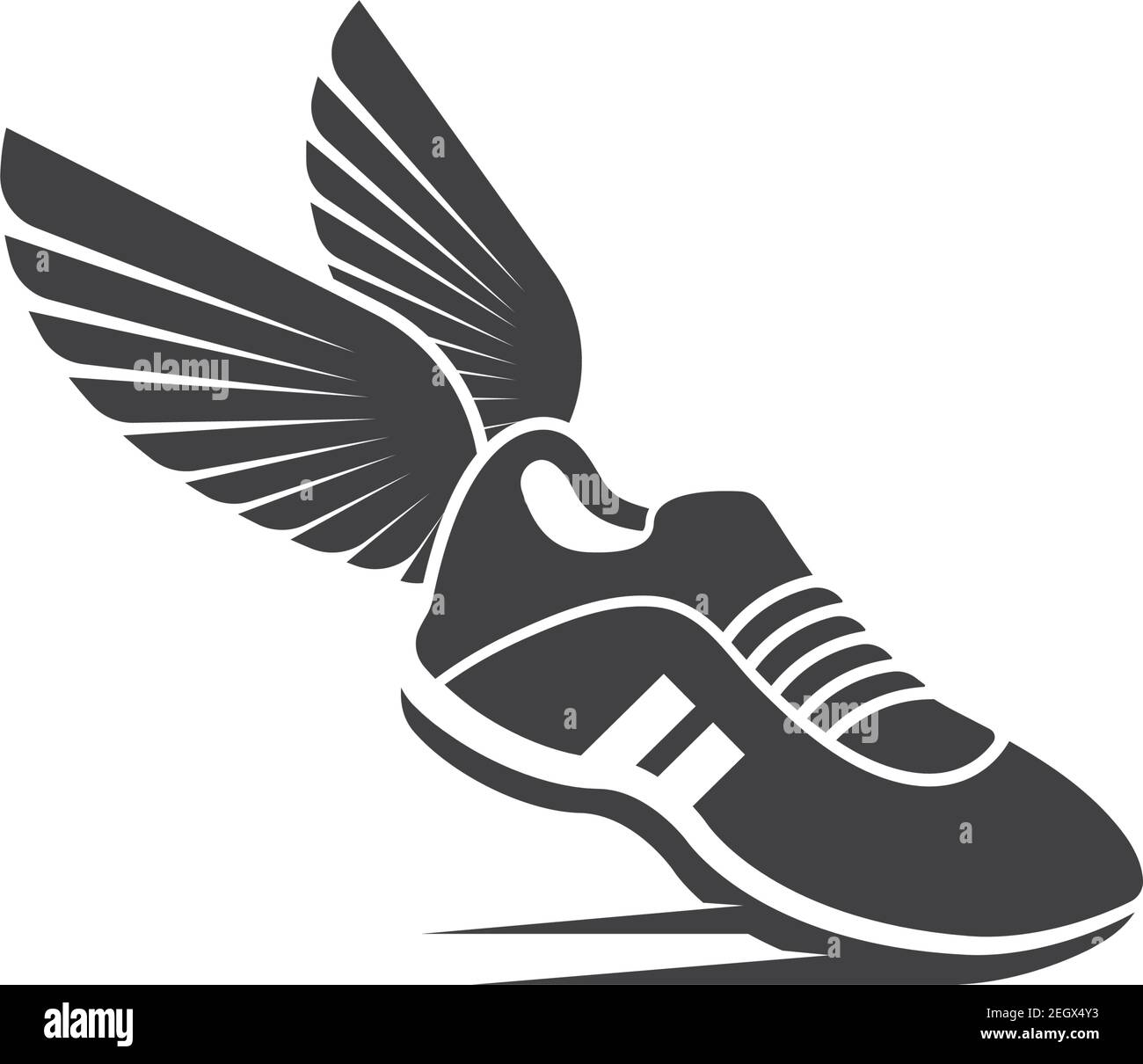 Chaussures avec ailes icône vector vecteurs Banque de photographies et  d'images à haute résolution - Alamy