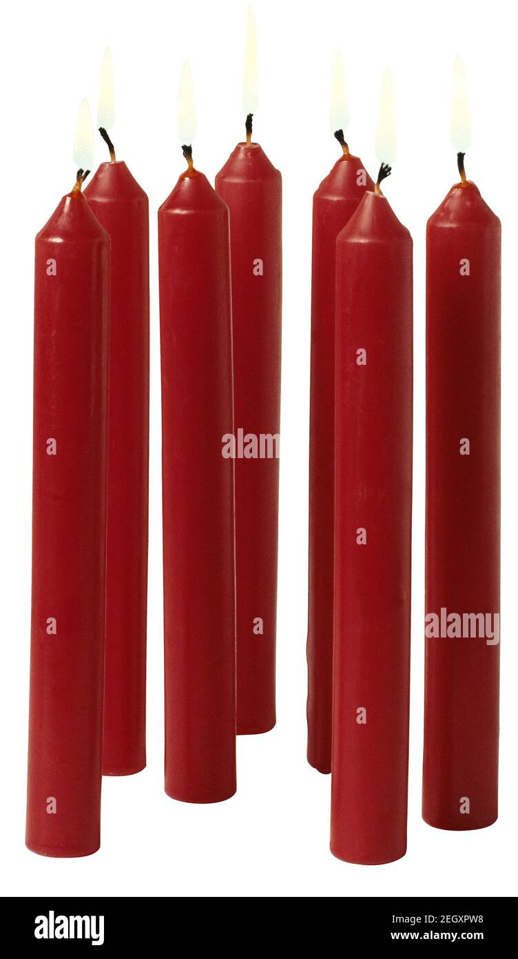 Closeup of burning candles Banque D'Images