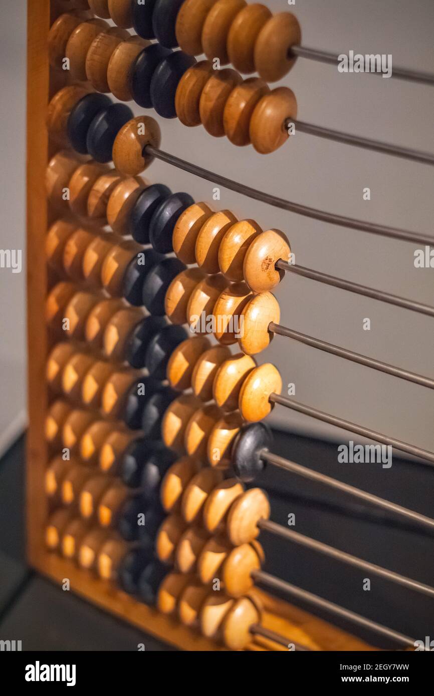 Russe abacus, exposé au Musée des Sciences de Londres Banque D'Images