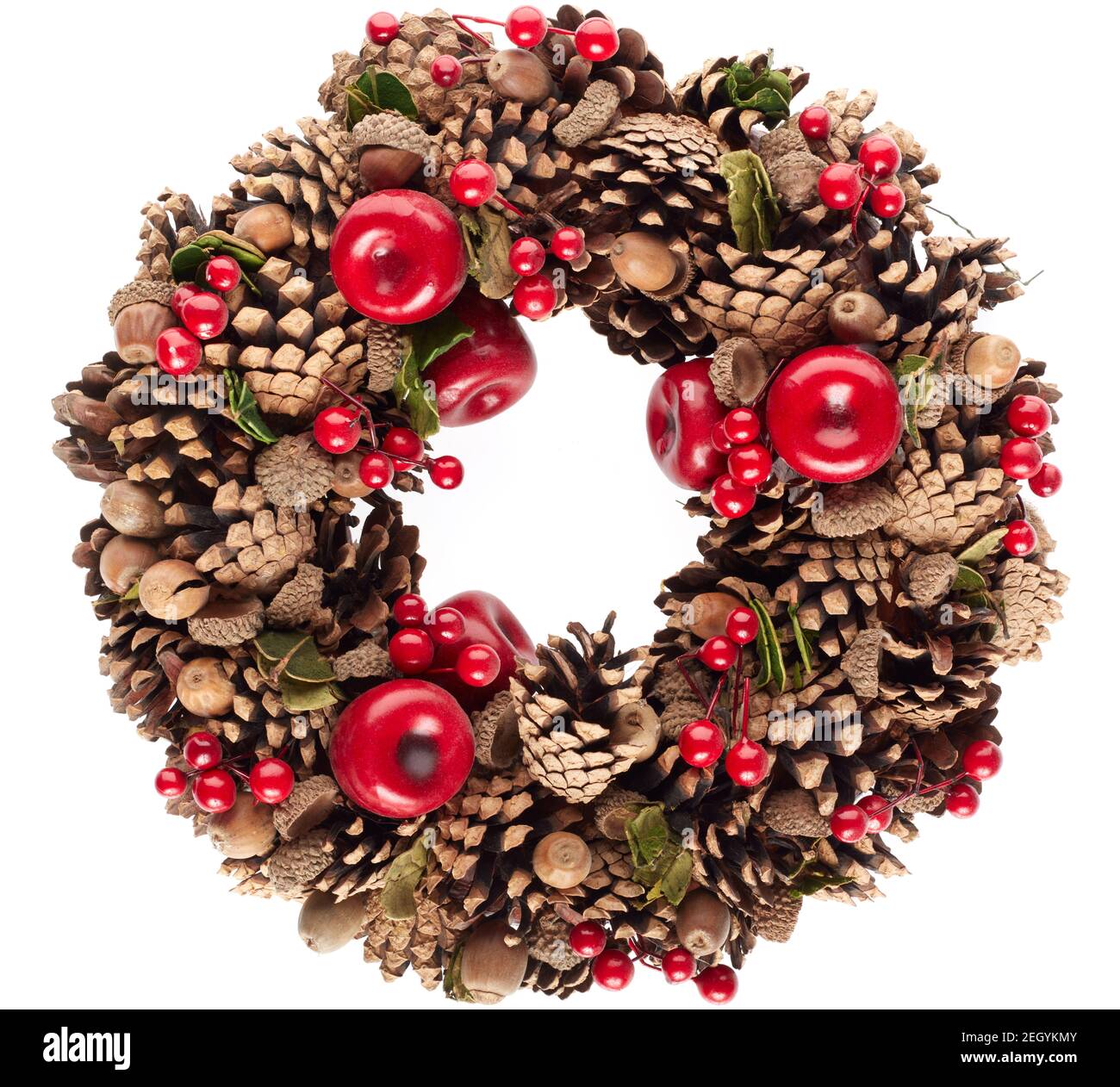 20 Branches Décoratives Noël Avec Cônes Mélèze Et Baies Rouges - Pour Couronnes, Compositions, 12x6 Cm, Réutilisables