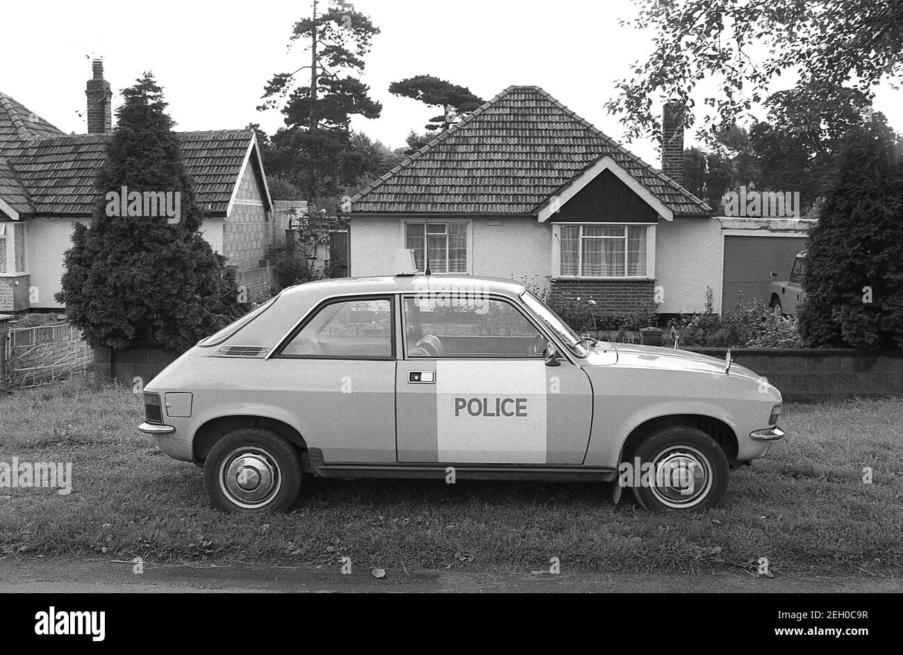 1978 voiture de police Austin Allegro Panda. Banque D'Images
