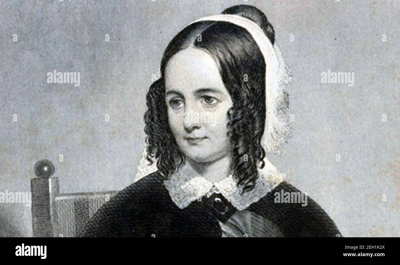 SARAH JOSEPHA HALE (1788-1879) écrivain américain, activiste, auteur de la comptine 'Mary had a Little Lamb' Banque D'Images
