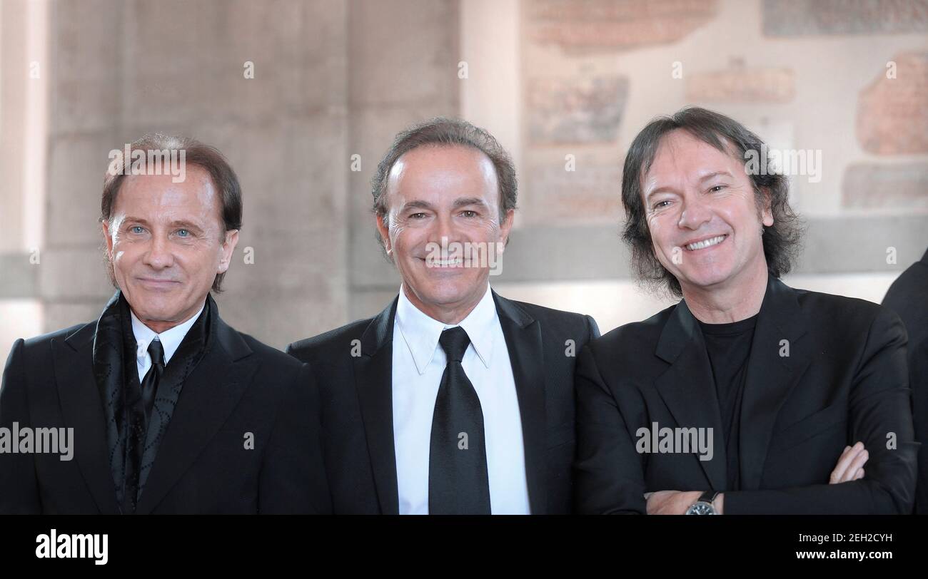 Rome, Italie. 18 février 2021. ACE;ENTERTAINMENT (GENERAL)Groupe italien The Pooh, Red Canzian, Dody Battaglia, Roby Facchinetti.photo archive 2012 Credit: dpa/Alay Live News Banque D'Images