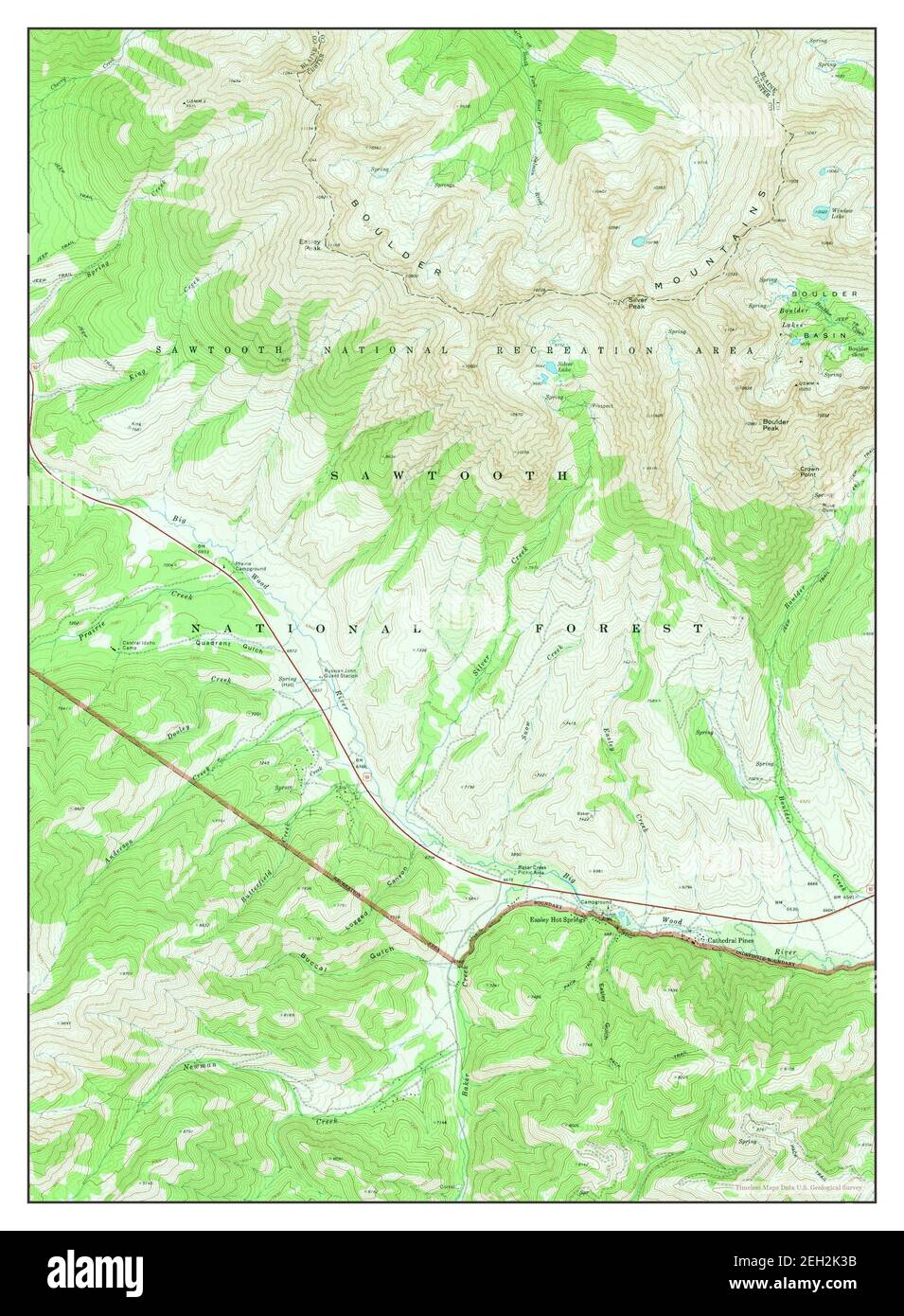 Easley Hot Springs, Idaho, carte 1970, 1:24000, États-Unis d'Amérique par Timeless Maps, données U.S. Geological Survey Banque D'Images