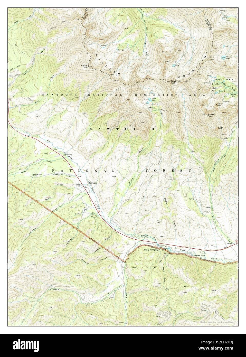 Easley Hot Springs, Idaho, carte 1970, 1:24000, États-Unis d'Amérique par Timeless Maps, données U.S. Geological Survey Banque D'Images