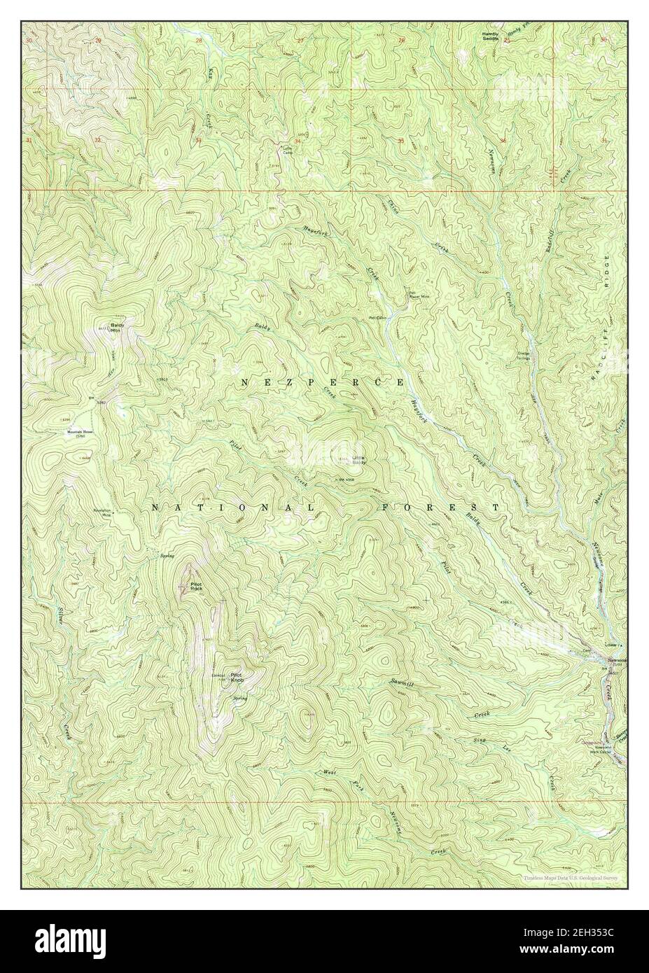 Pilot Knob, Idaho, carte 1962, 1:24000, États-Unis d'Amérique par Timeless Maps, données U.S. Geological Survey Banque D'Images