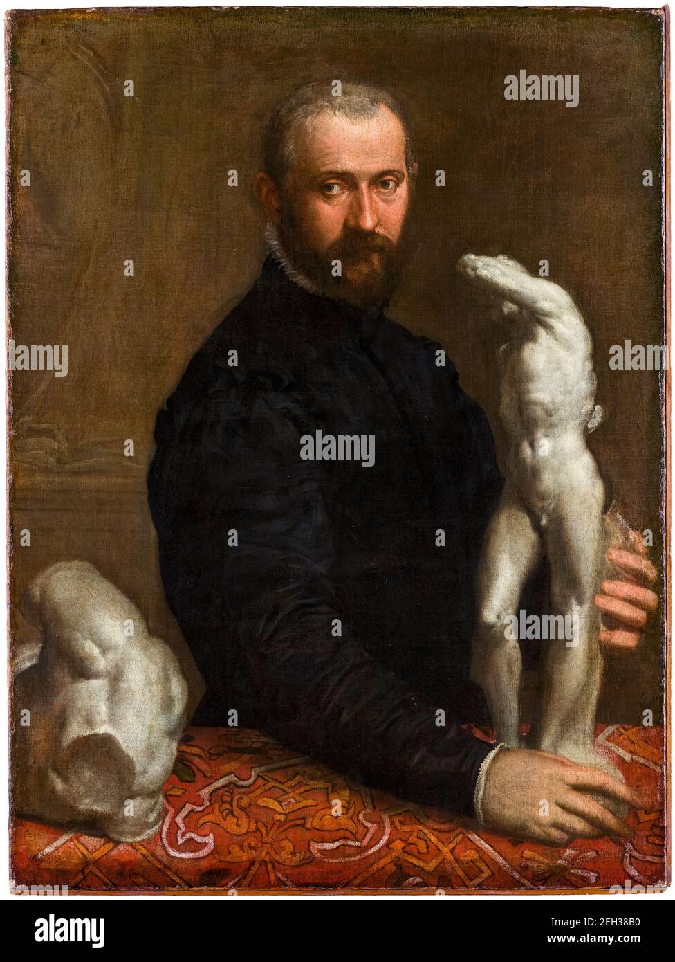 Alessandro Vittoria (1525–1608), sculpteur vénitien, portrait peint par Paolo Veronese, vers 1580 Banque D'Images Alessandro Vittoria (1525–1608), sculpteur vénitien, portrait peint par Paolo Veronese, vers 1580 Banque D'Images