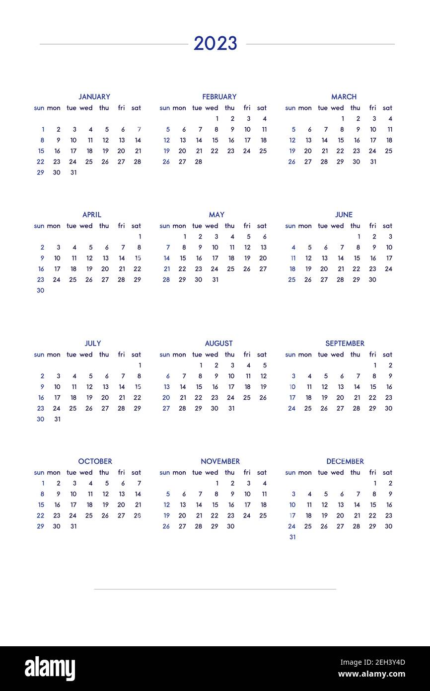 Fond D écran Ordinateur Calendrier 2023 Calendrier 2023 Dans Un Style Classique Et Strict. Calendrier De Table  Murale, Conception D'entreprise Minimale Restreinte Pour Ordinateur  Portable Et Planificateur. La Semaine Commence Le Image Vectorielle Stock -  Alamy