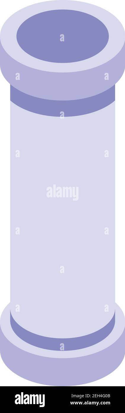 Icône de tuyau vertical d'égout. Isométrique de l'icône de vecteur de tuyau vertical d'égout pour la conception de toile isolée sur fond blanc Illustration de Vecteur