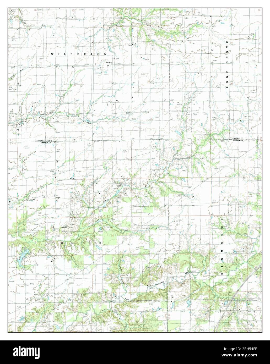 St Paul, Illinois, carte 1985, 1:24000, États-Unis d'Amérique par Timeless Maps, données U.S. Geological Survey Banque D'Images