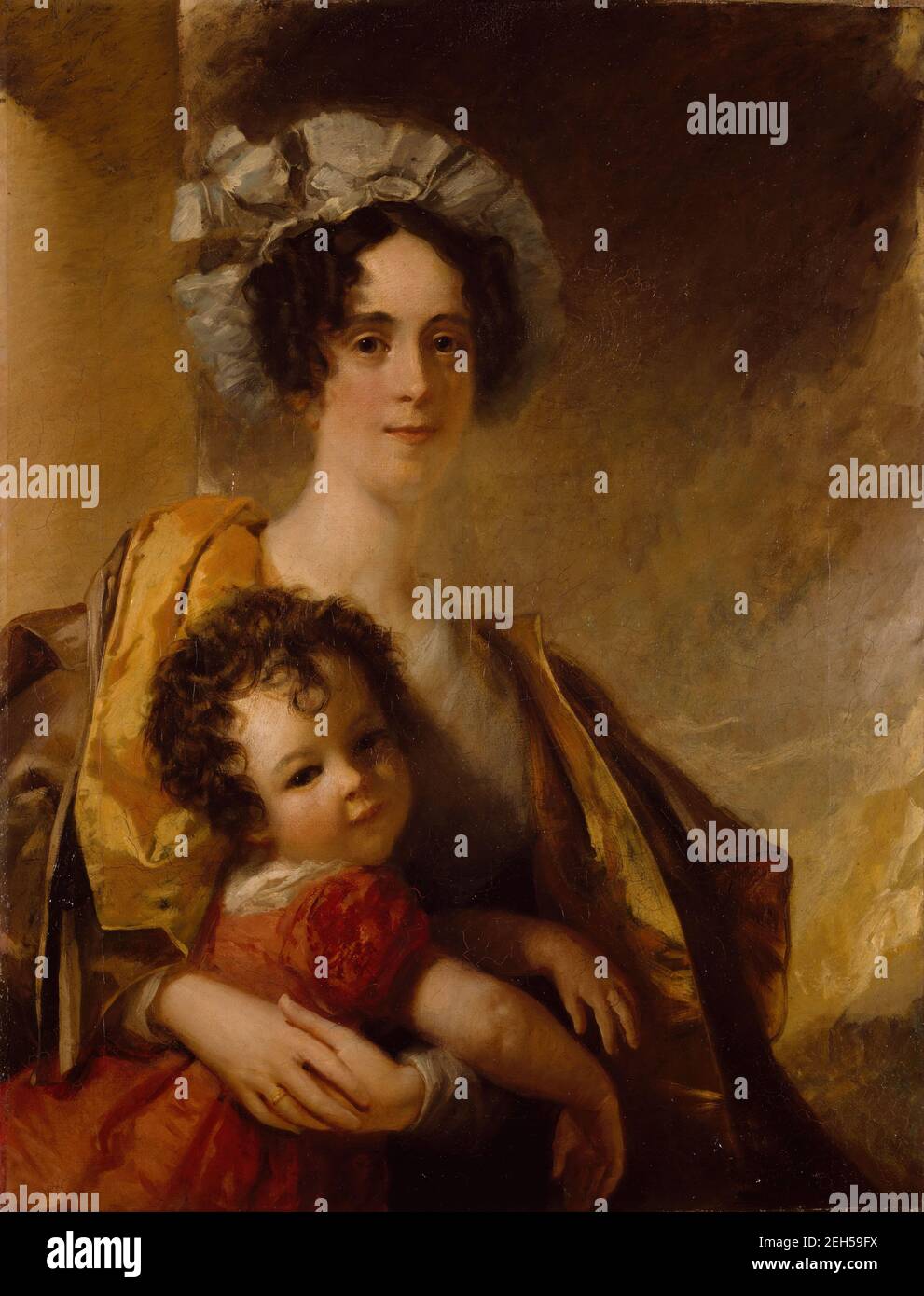 Mme John Clerk Maxwell (née Frances Cay) et son fils James, 1833. Banque D'Images