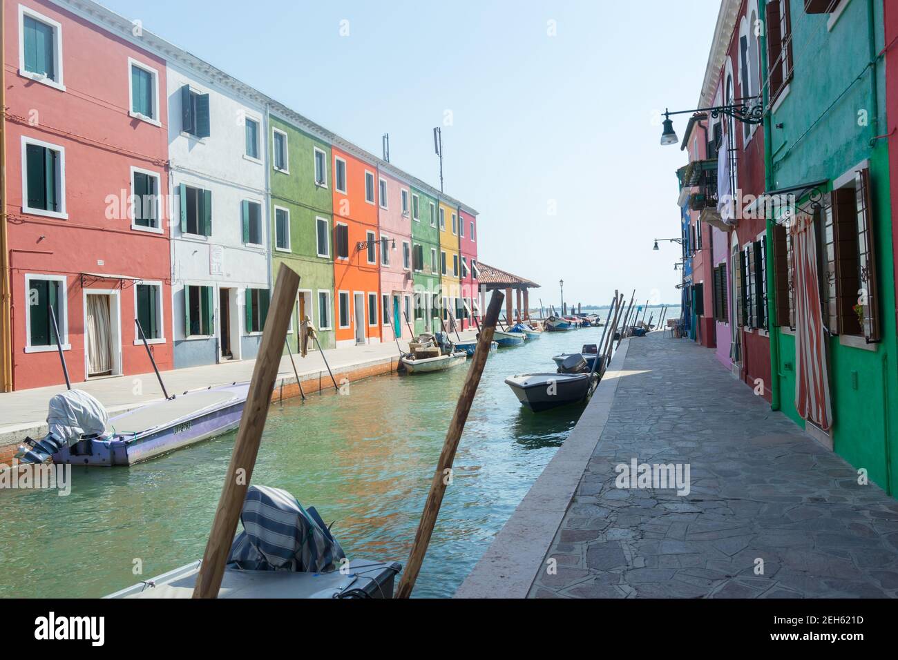 après-midi d'été sur l'île de burano Banque D'Images