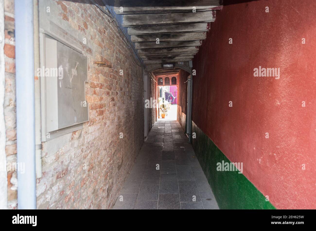 après-midi d'été sur l'île de burano Banque D'Images