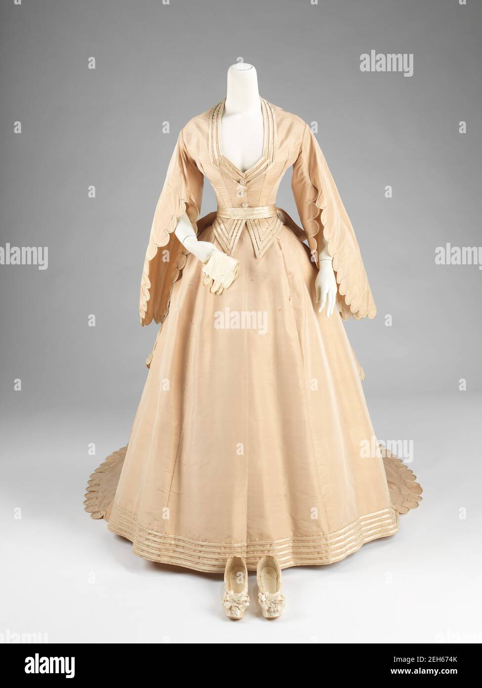 Ensemble de mariage, américain, 1870. Banque D'Images