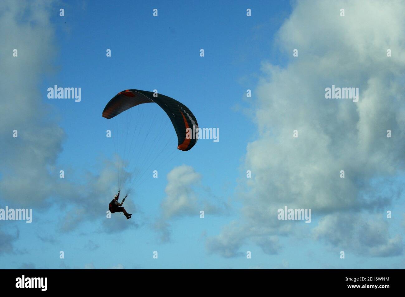 Parapente à Pipa, Brésil Banque D'Images