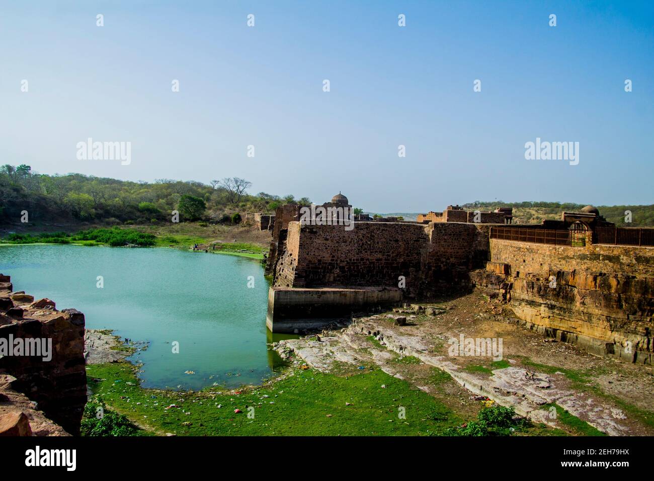 Différentes vues sur le fort de Ranthambore Banque D'Images