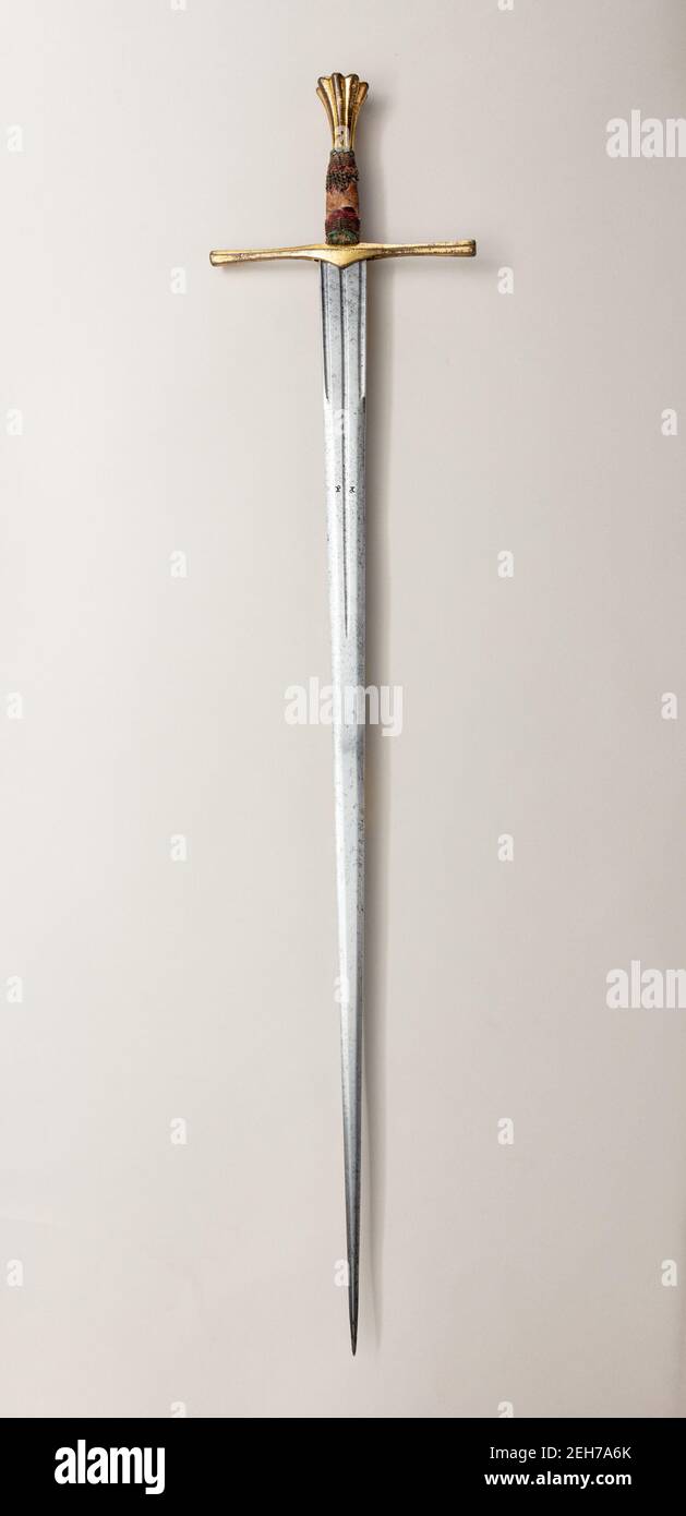 Sword (Spada Stocco), probablement italien ou espagnol, ca. 1500. Banque D'Images