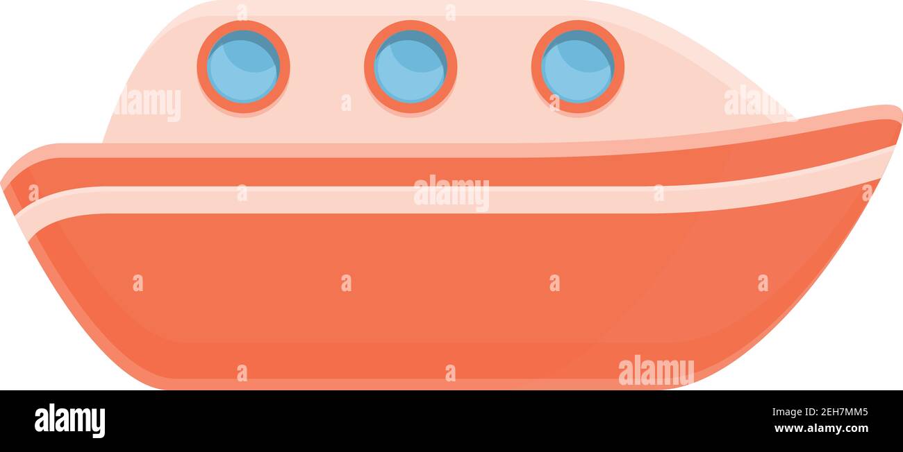 Icône du bateau de secours en cas d'accident. Dessin animé de l'icône vecteur de bateau de sauvetage d'accident pour la conception de Web isolée sur fond blanc Illustration de Vecteur