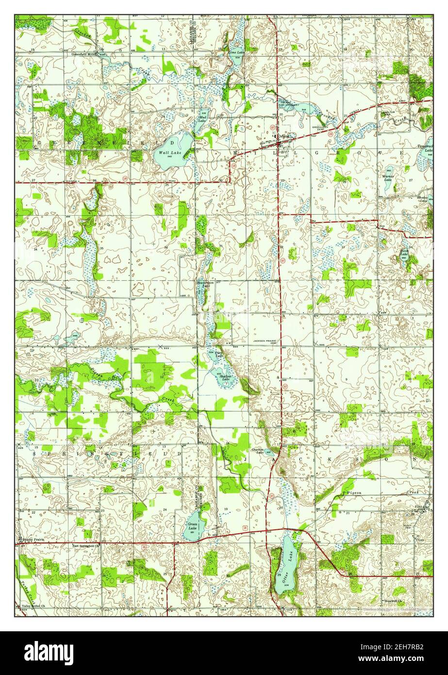 Orland, Indiana, carte 1940, 1:24000, États-Unis d'Amérique par Timeless Maps, données U.S. Geological Survey Banque D'Images