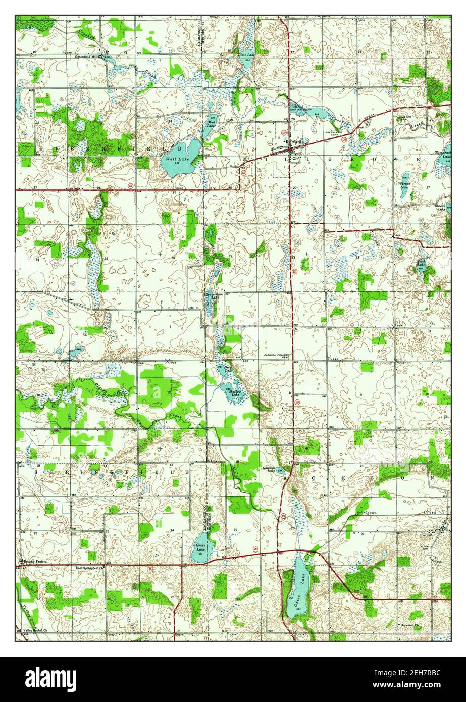 Orland, Indiana, carte 1940, 1:24000, États-Unis d'Amérique par Timeless Maps, données U.S. Geological Survey Banque D'Images