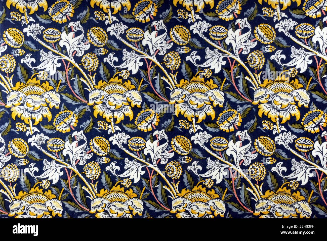 Motif en coton imprimé 'Wey' de William Morris (1834-1896), c.1883 Banque D'Images