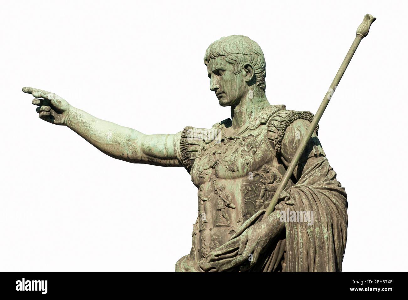 Statue de César Auguste à Rome, Italie Banque D'Images