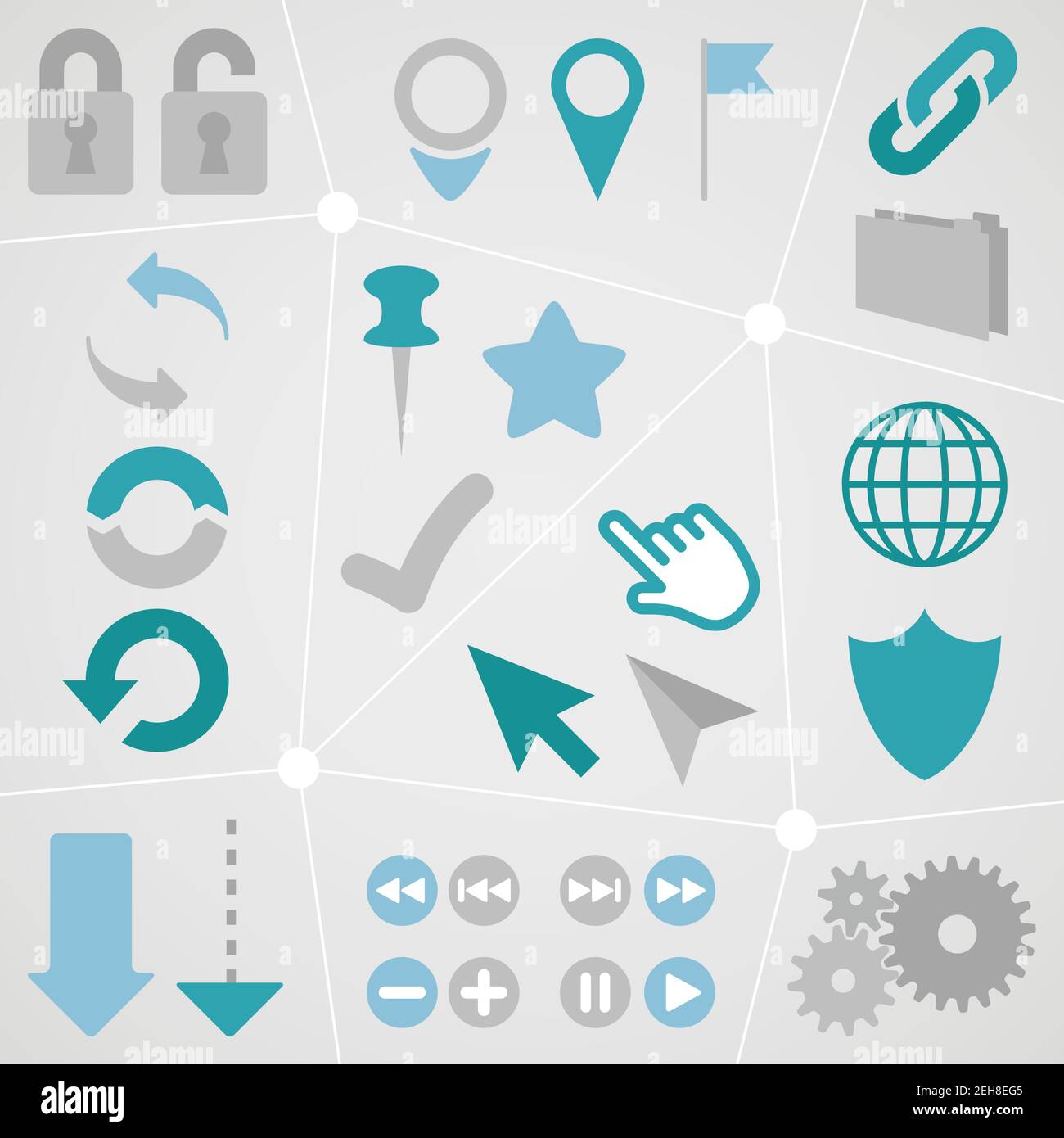 Icône Web Info ensemble graphique 1 Illustration de Vecteur